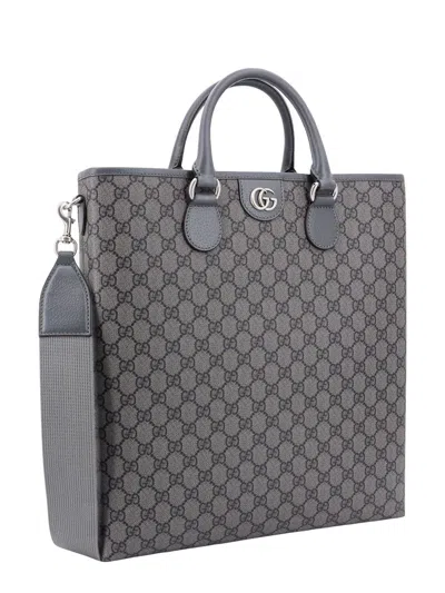 Shop Gucci Ophidia Tote In Grey