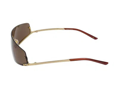 Shop Gucci Sunglasses In Gold Gold Brown