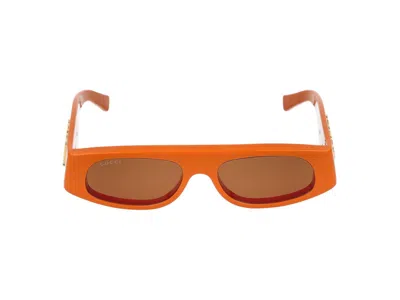 Shop Gucci Sunglasses In Orange Orange Brown