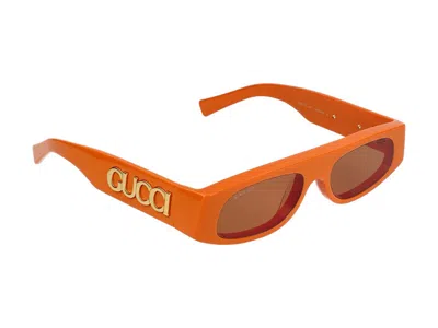 Shop Gucci Sunglasses In Orange Orange Brown