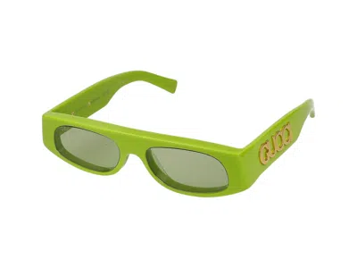 Shop Gucci Sunglasses In Green Green Green