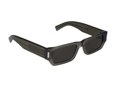 Shop Saint Laurent Sunglasses In Brown Brown Grey