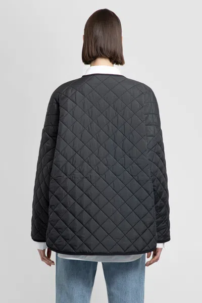 Totême Oversized Quilted Buttoned Jacket In Black