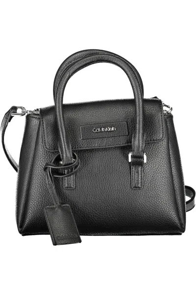 Shop Calvin Klein Elegant Dual-compartment Shoulder Women's Bag In Black