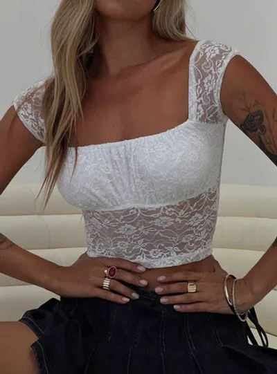 Shop Princess Polly Brinney Top In White