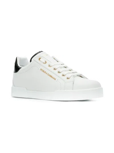 Shop Dolce & Gabbana - Low-top Sneakers In Bianco Oro