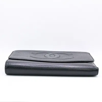 CHANEL Pre-owned Cc Black Pony-style Calfskin Wallet  ()