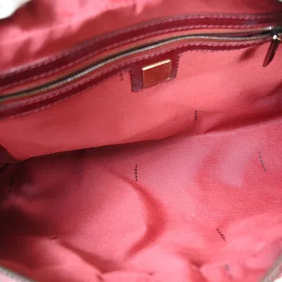 Shop Fendi Zucchino Red Canvas Shoulder Bag ()