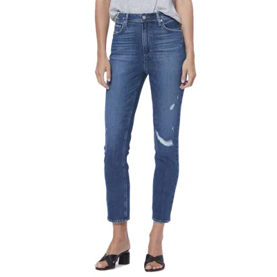 Shop Paige Sarah Slim Jeans In Roadie Destructed In Multi