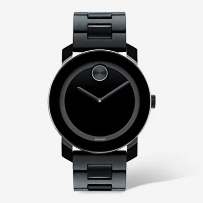 Shop Movado Bold Stainless Steel Quartz Men's Watch In Black