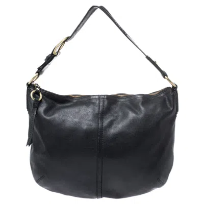 Shop Coach Soft Leather Hobo In Black