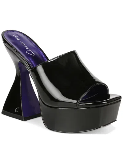 Shop Circus By Sam Edelman Avery Womens Patent Peep-toe Platform Heels In Black