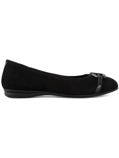 Karen Scott Amandaa Womens Buckle Faux Suede Ballet Flats In Multi