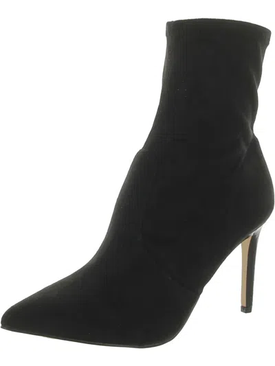 Shop Nine West Womens Faux Suede Pull-on Ankle Boots In Black