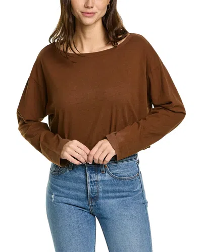 Shop Donni Cropped T-shirt In Brown