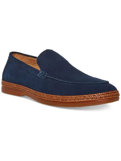 Shop Steve Madden Mens Suede Lifestyle Loafers In Blue
