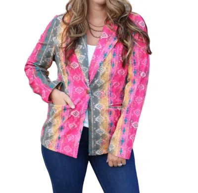Shop Andree By Unit The Sophie Jacket In Pink Multi