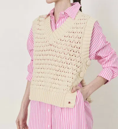 Shop Deluc Beckmann Knitted Vest In Off White
