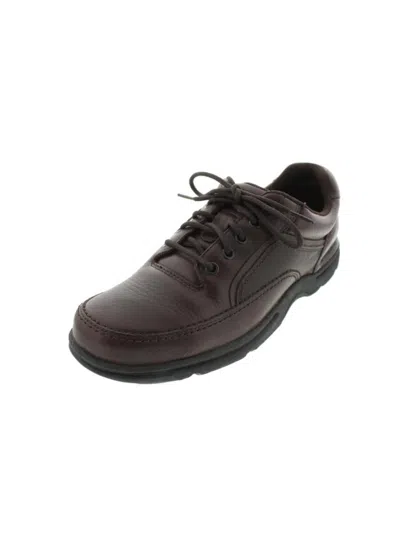 Shop Rockport Eureka Mens Leather Casual Walking Shoes In Brown
