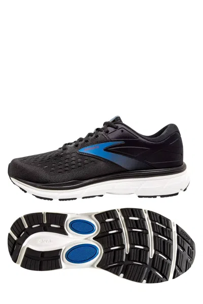 Shop Brooks Men's Dyad 11 Running Shoes - D/medium Width In Black/ebony/blue In Multi