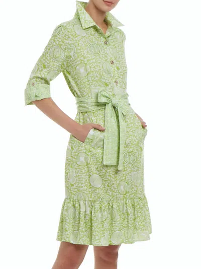 Shop Patty Kim Essential Dress Sd24-11 In Lime Green