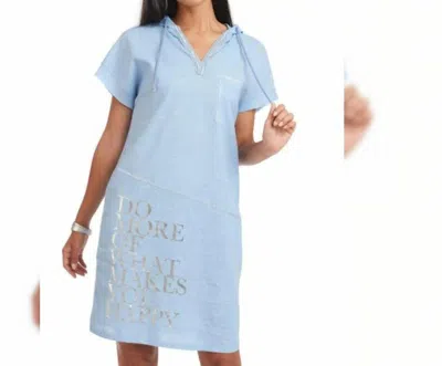 Shop Charlie B Linen Dress In Blue