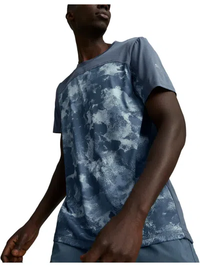 Shop Puma Mens Running Reflective Shirts & Tops In Blue