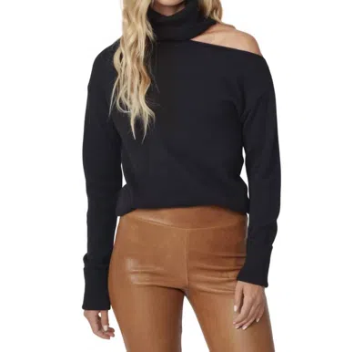 Shop Paige Raundi Open Shoulder Sweater In Black