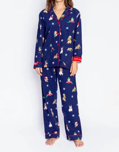 Shop Pj Salvage The Dogs Are Out Pajama Set In Navy In Blue