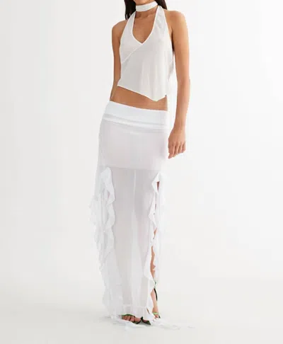 Shop Lioness Rendezous Skirt In Porcelain In White