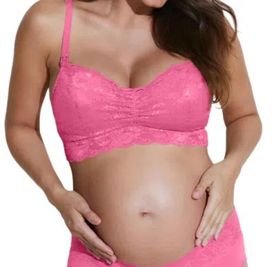 Shop Cosabella Never Say Never Maternity Mommie Nursing Bralette In Hot Pink