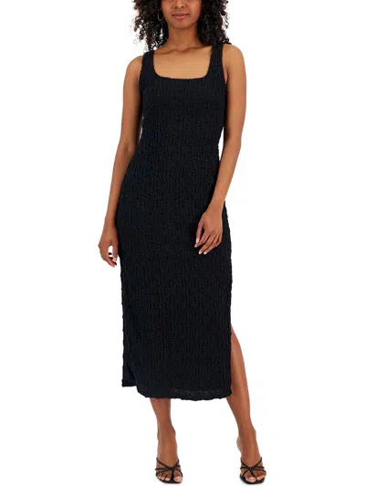 Shop Rachel Rachel Roy Womens Textured Midi Dress In Black