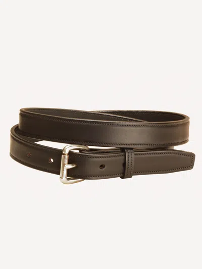 Shop Alex Mill Tory Leather Stitched Belt In Black