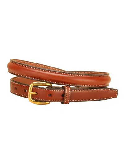 Alex Mill Tory Leather Raised Belt In Oakbark
