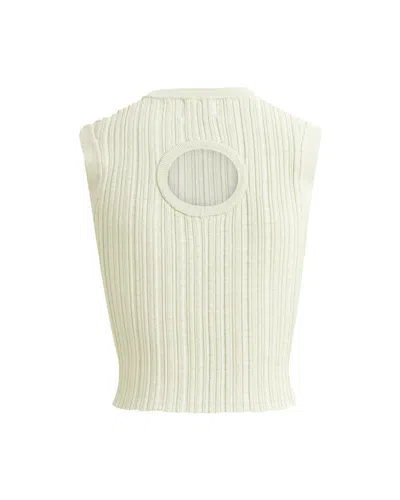 Holzweiler Cumo Cropped Knit Top In Green