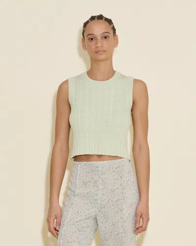 Holzweiler Cumo Cropped Knit Top In Green
