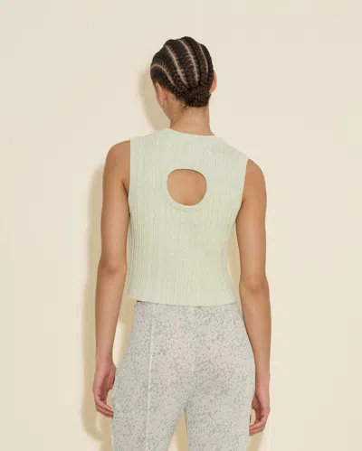 Holzweiler Cumo Cropped Knit Top In Green