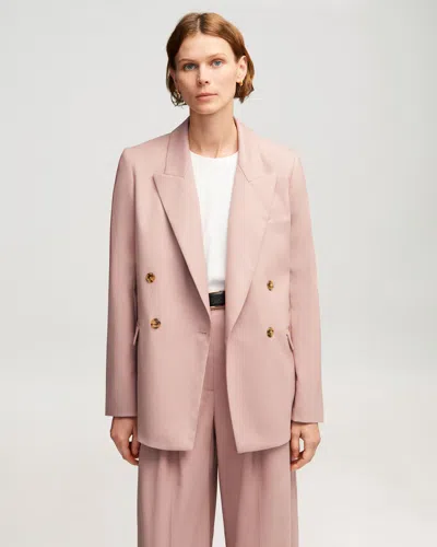 Shop Argent Preorder: Peak Lapel Blazer In Pink