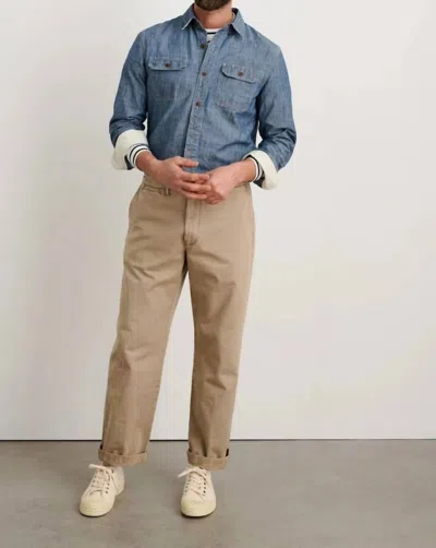 Shop Alex Mill Men's Straight Leg Pants In Faded Khaki In Multi