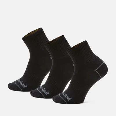 Shop Timberland 3-pack Bowden Quarter Sock In Black