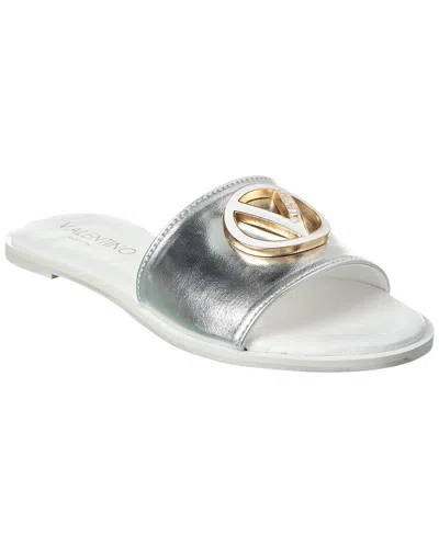 Shop Valentino By Mario Valentino Bugola Leather Sandal In Silver