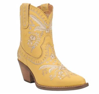 Shop Dingo Women's Primrose Leather Booties In Marigold In Gold