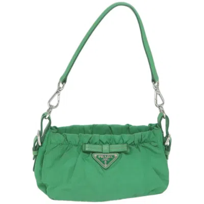 Shop Prada Synthetic Shoulder Bag () In Green