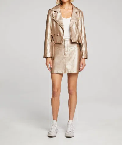 Shop Saltwater Luxe Isola Jacket In Champagne In Gold