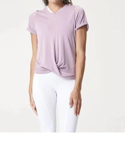 Shop Nux Active Tied Up Tee In Lilac In Blue