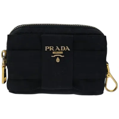 Shop Prada Tessuto Synthetic Clutch Bag () In Black