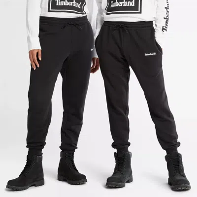 Shop Timberland Woven Badge Sweatpant In Black