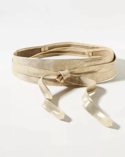 Shop Ada Wrap Leather Belt In Gold