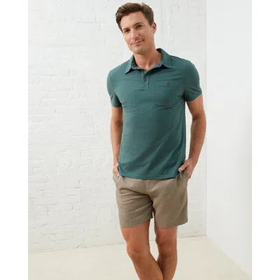Shop Upwest Clean Cotton Jersey Polo In Green