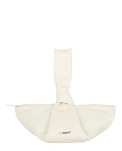 Shop Ambush Twist Top Leather Handle Bag In White